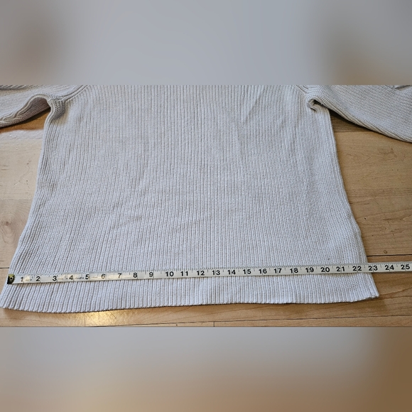 LRL Ralph Lauren Cream Sweater with Lace Up Sleeves - Picture 7 of 8